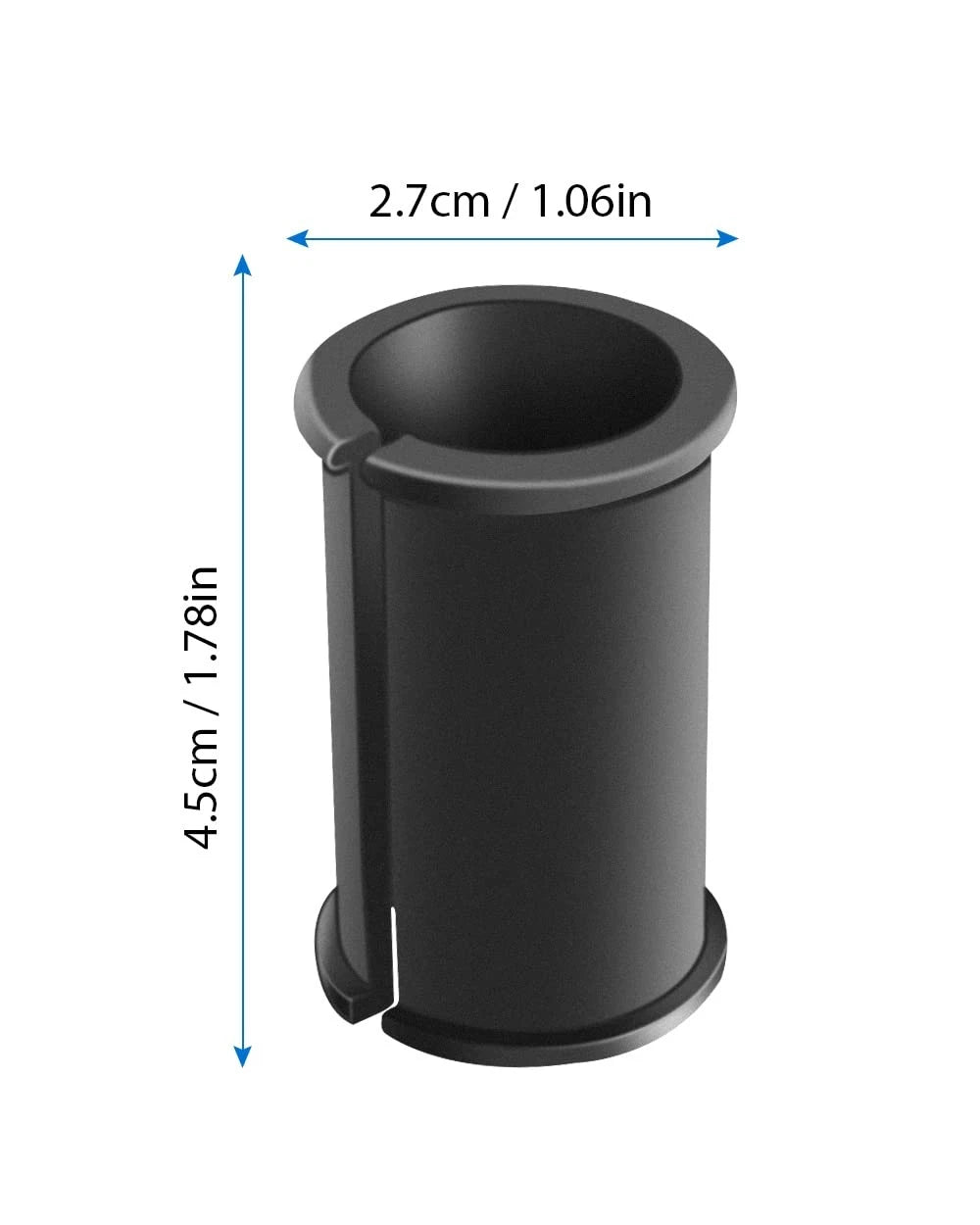 6 Pack Microphone Shock Mount Spacer 45 x 20 mm / 1.8 x 0.8 inches, Black