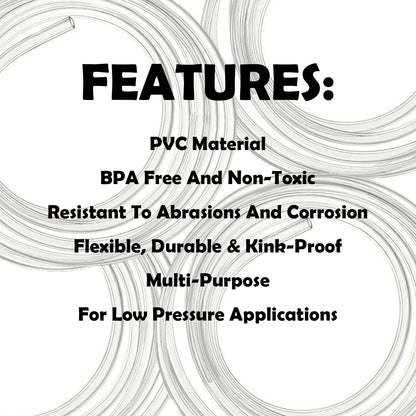 NICOLEKAY 20 Feet PVC- 3/16" ID Clear Vinyl Tubing Food Grade