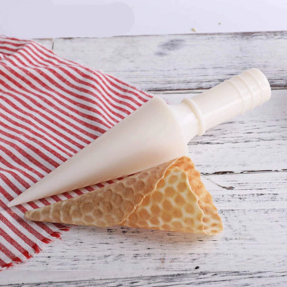 Crispy Waffle Cone Mold Kit Plastic Cream Horn Roller Egg White