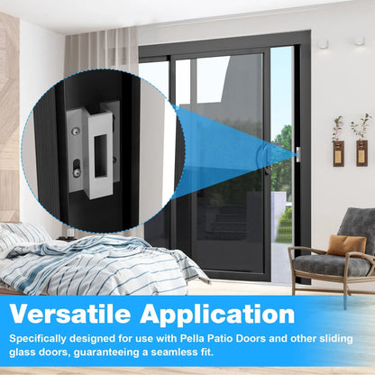 Patio Sliding Door Keeper／Hook Style Latch／E 2124 Latch Lock 1 Pack