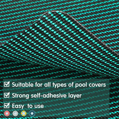 Pool Safety Cover Patch Kit Swimming 4 x 8 Inch, Green