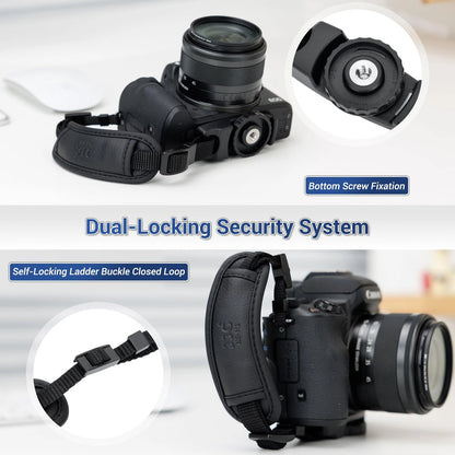 Camera Hand Wrist Grip Strap with Thinner lanyard, Black