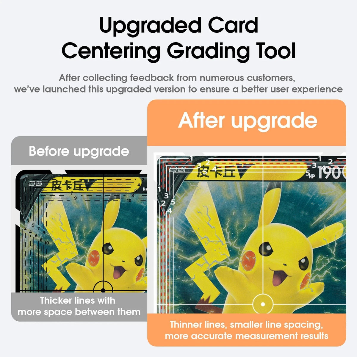 Card Centering Grading Tool for TCG Trading General specifications, Black Red