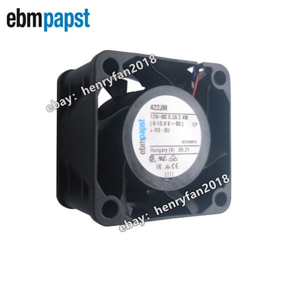 Ebmpapst 422JM Axial Fan 12VDC 2.4W 0.2A 40*40*28MM 2wire High Speed Cooling Fan