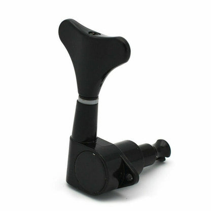 Black 2L+2R 4 Acoustic Guitar String Tuning Pegs Closed Gear Machine Heads E