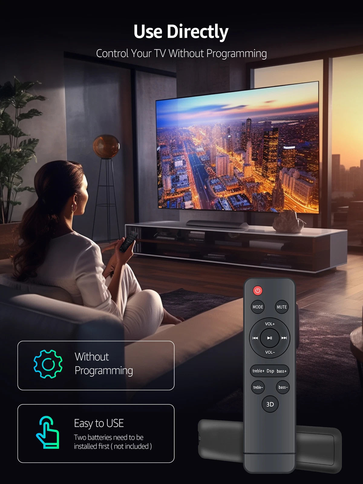 Remote Control For GOKUID/Puxinat/ELEFOCUS/DR.J Sound Home Theater Audio System