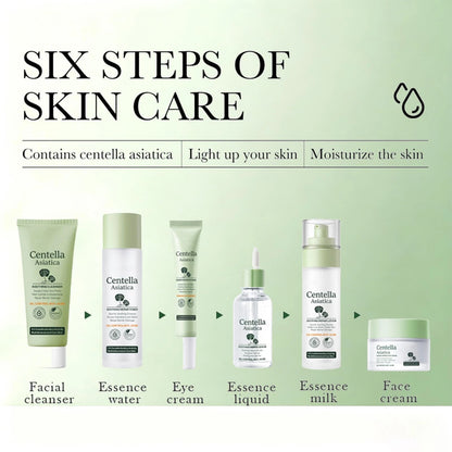Centella Skincare Sets,6-Piece Hydrating Set , Face Care Kit C