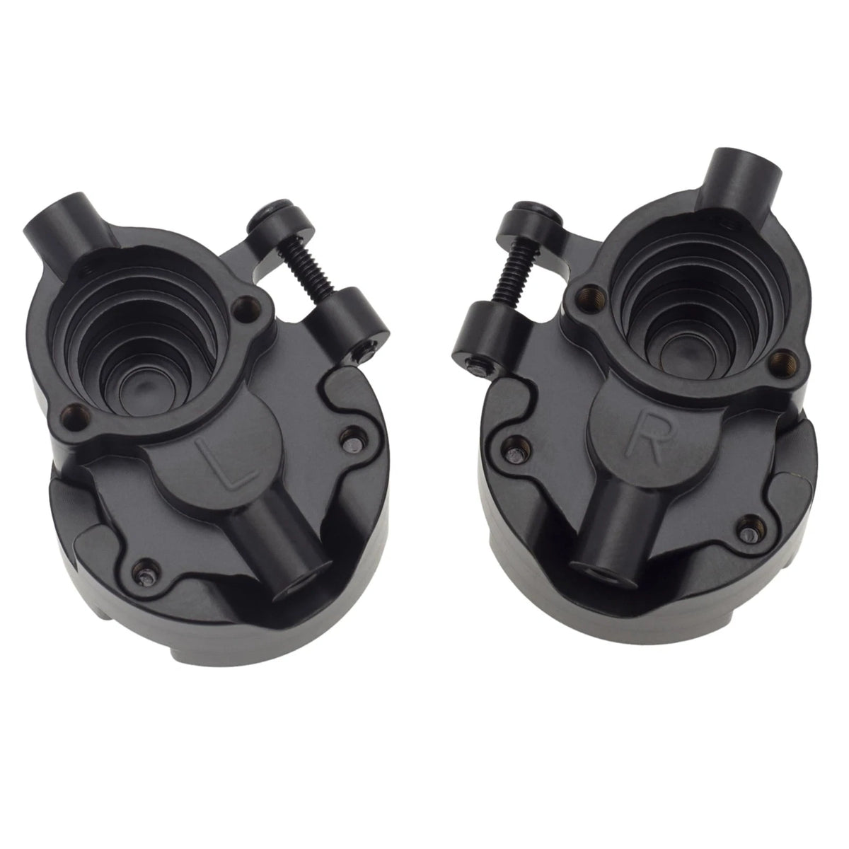 MEUS RACING 63.3g Ascent 18 Brass Steering Knuckles + Front Portal Cover 1/18