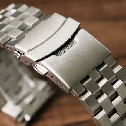 Silver 22mm Width Watch Band Strap Bracelet Link Solid Watchband Replacement.