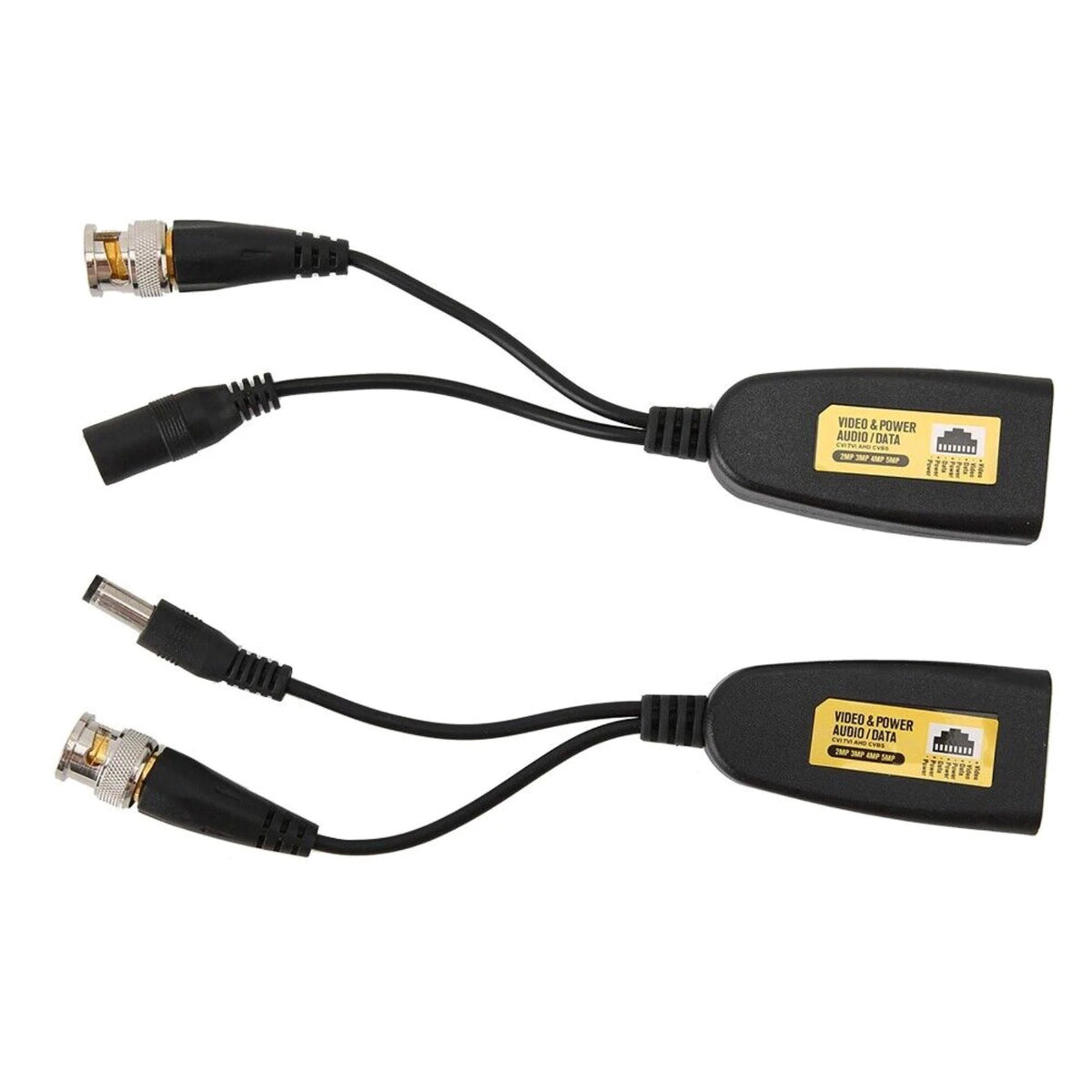 Anti-Interference BNC To POE Adapter Balun Connector For Surveillance