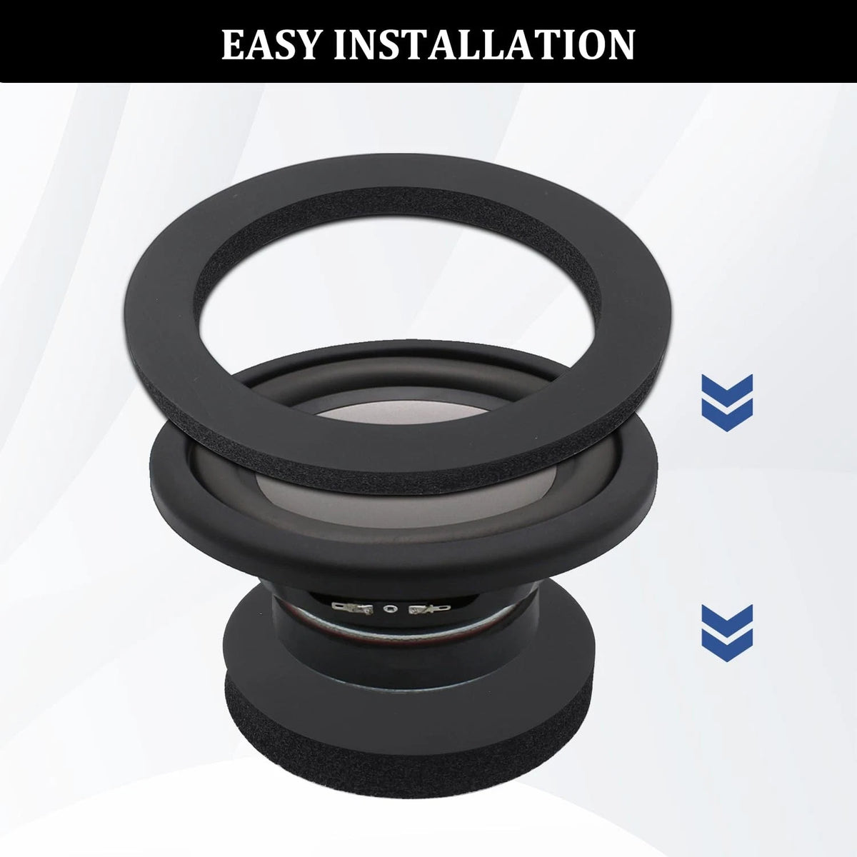 4PCS Speaker Foam Enhancer,6.5" Rings 7.67x7.67x0.95 inch,
