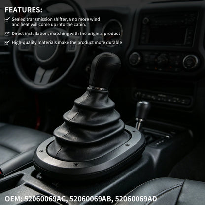 52060069AD Gear Shift Boot Cover Precise Fits for Jeep Wrangler 3.8L 2007-2010