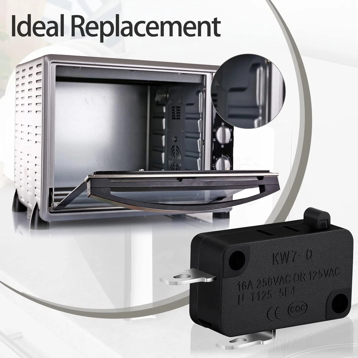 Weewooday 18 Pcs Microwave Door Switch Replacement Kit 16a 125/250v, as shown