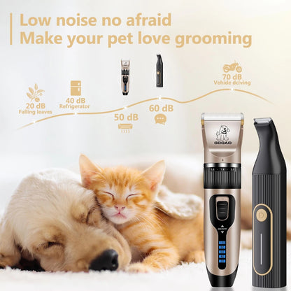 Gooad Dog Clippers for Grooming Heavy Thick Hair&Coats,Low Gold & Black