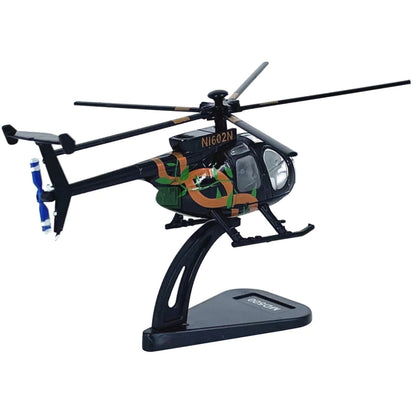 7.4cm Diecast Alloy 1/100 Scale USA Bird MD500 Helicopter Model Static Display