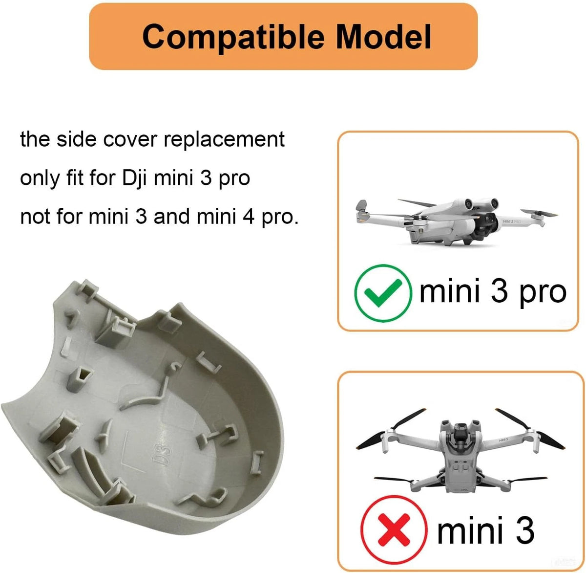 OEM Gimbal Side Cover Replacement Part for DJI Mini 3 Pro  Drone...