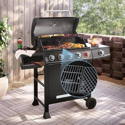 Uniflasy Cast Iron Cooking Grates for Dynaglo 4 Burner For DGH450CRP, Black