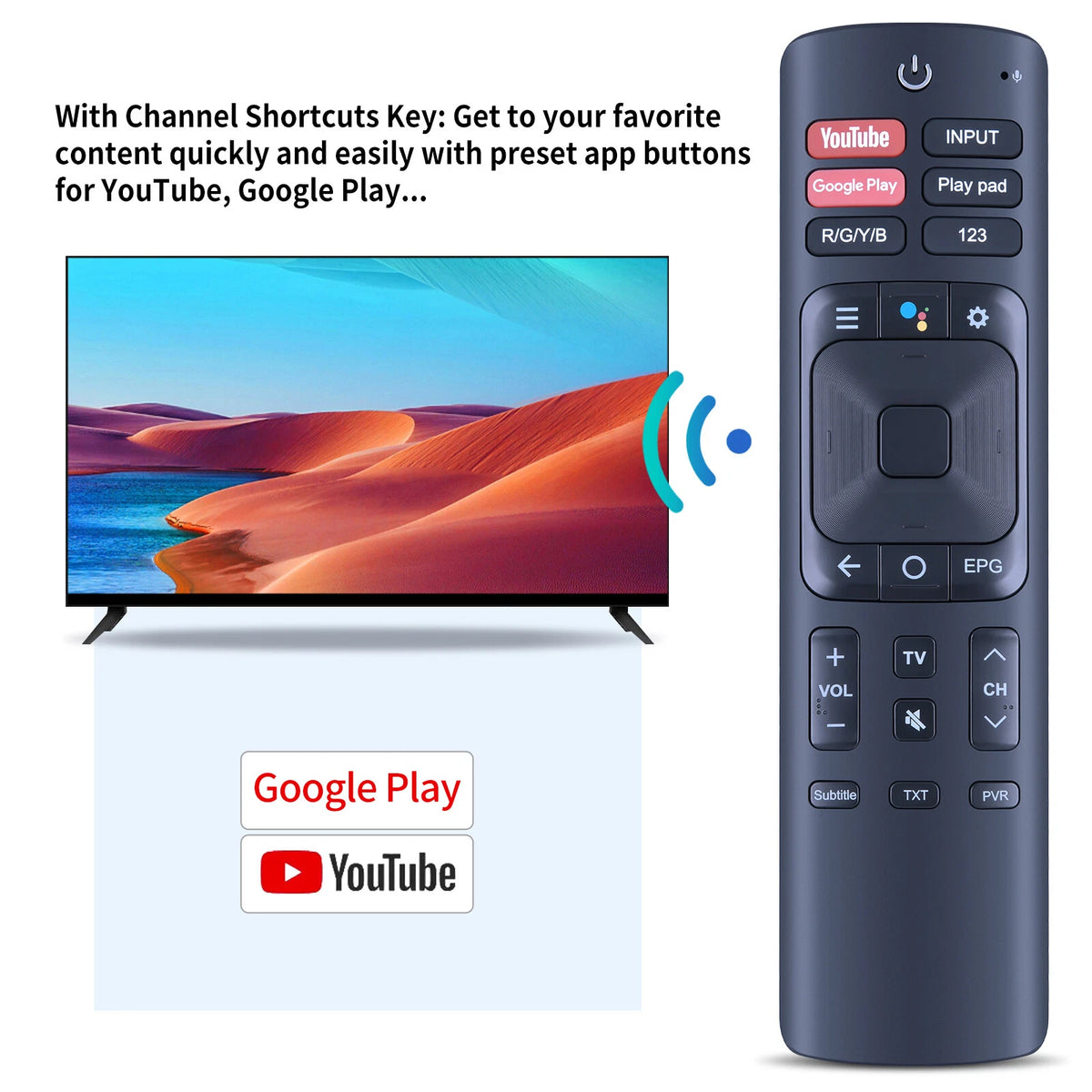 ERF3F69V ERF3F69 Voice Remote Control For VU HISENSE LCD 4K UHD Smart TV
