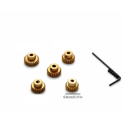 1Set 21T-25T Aluminum Pinion Gear For 1/10 RC Car Brushed Brushless Motor Parts/