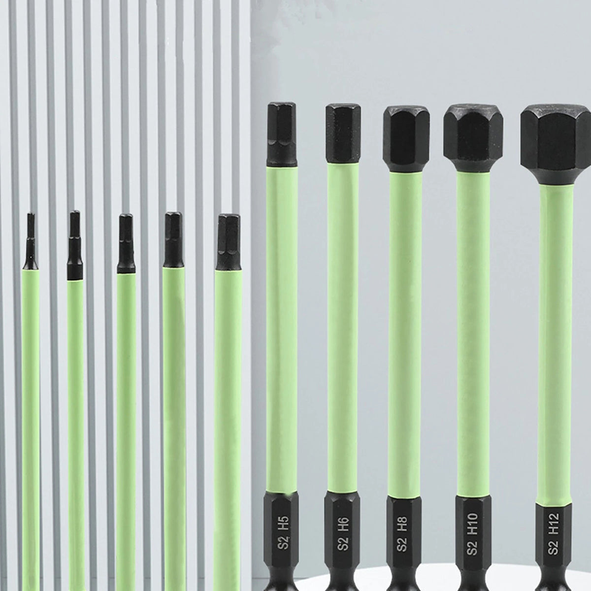 10X 1/4inch Hex Head Allen Wrench Drill Bit Set S2 Alloy Steel Magnetic Tips