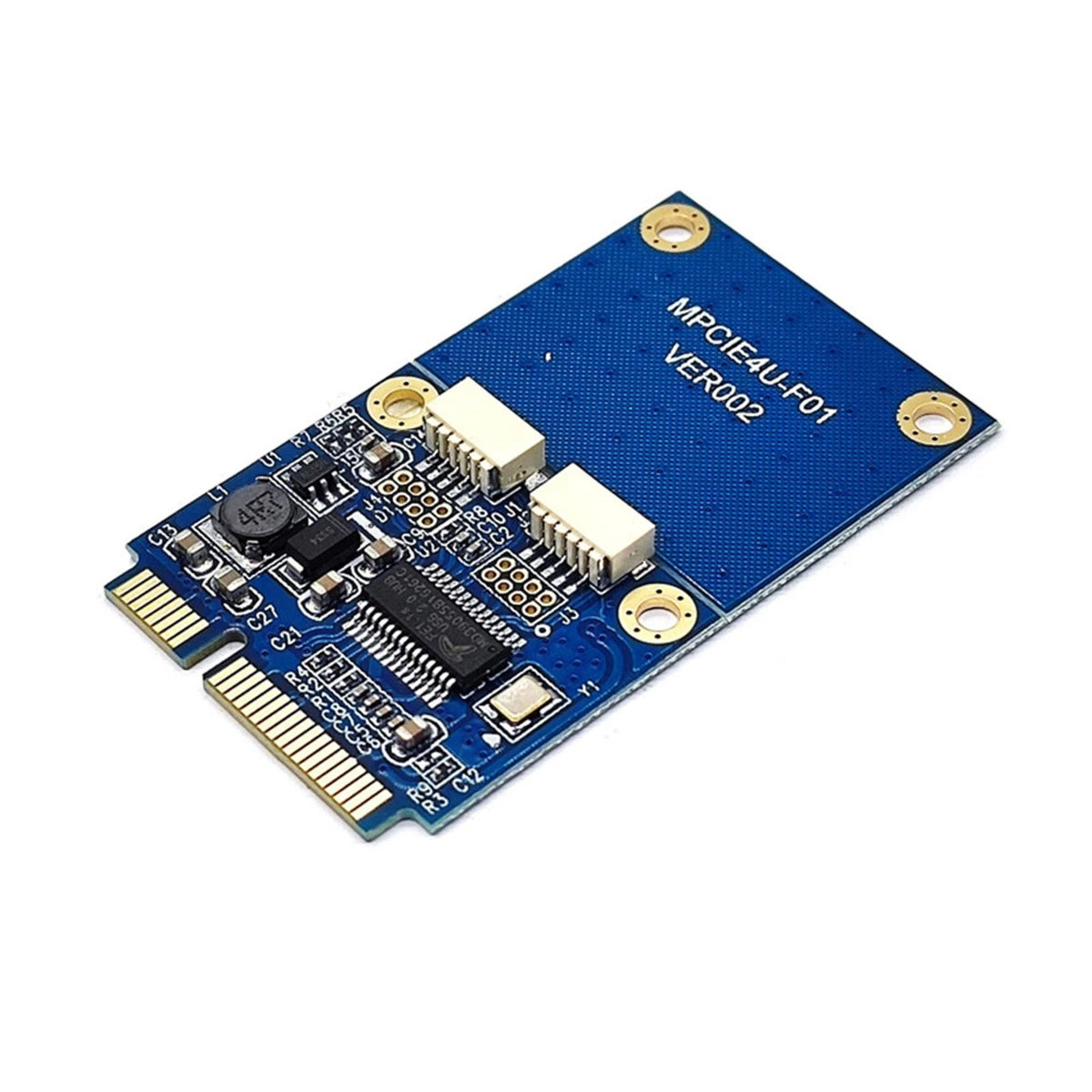 1Pcs Mini PCI-E PCI Express to 5 Pin Dual USB 2.0 Adapter Riser Expansion Card n
