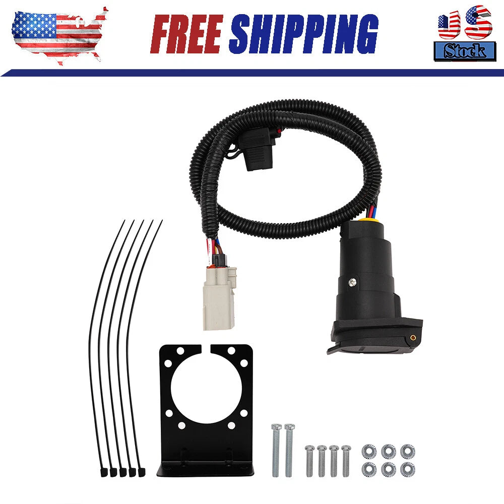 7 Way Trailer Hitch Tow Wiring Harness Mount Kit For Tesla Model Y 2020-2022