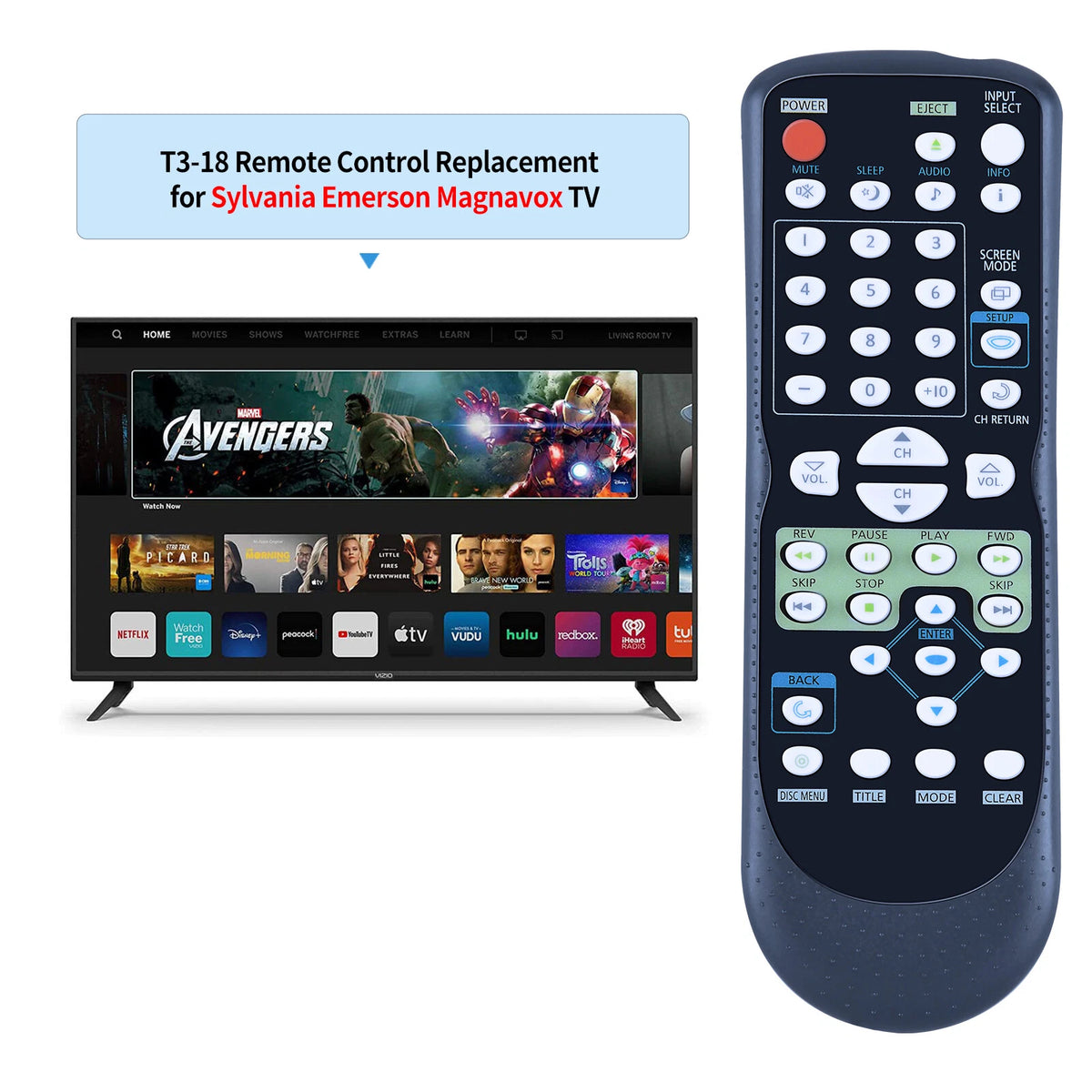 NF607UD Remote Control For Emerson TV NF607UD LD195EMX ANG-MBE897