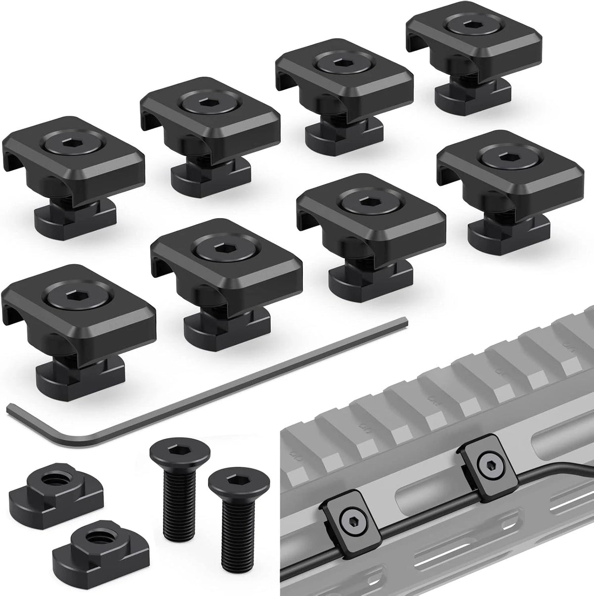 CGM909 Pressure Switch Cable Guides Compatible with M-LOK System, Black