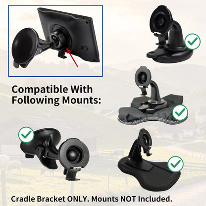 2 Pack GPS Cradle Bracket Clip Fits for Garmin Nuvi 2497 2539 Snap-In No Rattle