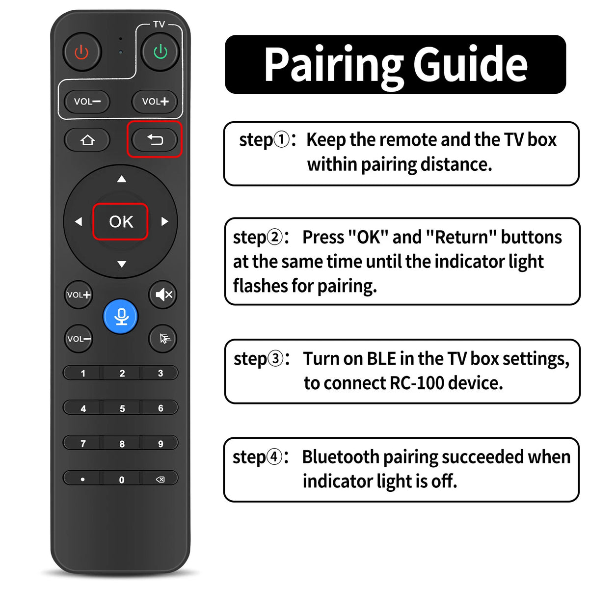 Bluettoth Voice Remote Control For  2024 StreamX X1 Pro TV Box 6K UltraHD