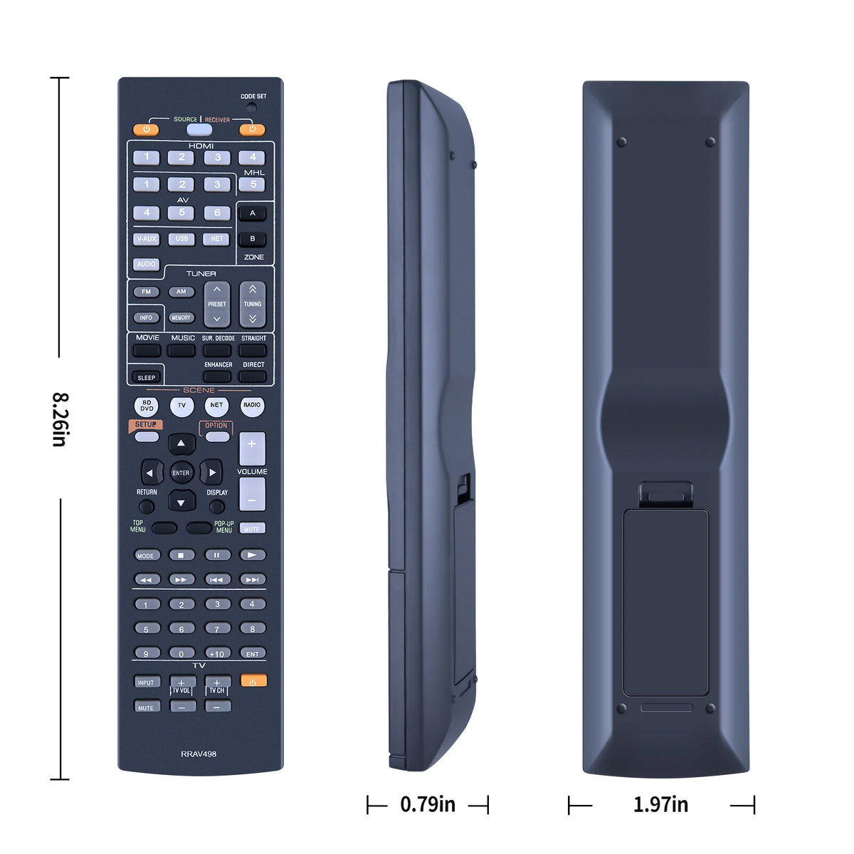 RAV498 Remote Control For Yamaha AV Receiver HTR-5066 HTR5066 RX-V575 RXV575