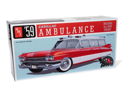 AMT 1959 Cadillac 1:25 scale, White, Clear, Transparent Red, Chrome-plated