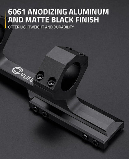 CVLIFE Cantilever Scope Mounts 1 inch, Offset Dual Ring 1 Inch, Black