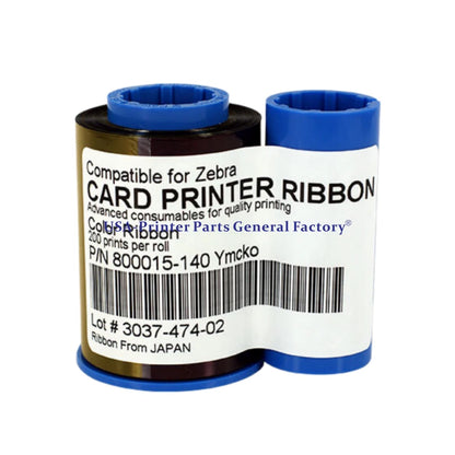 800015-140 YMCKO Ribbon For Zebra P300C P520C P310C Card Printer 200 Prints