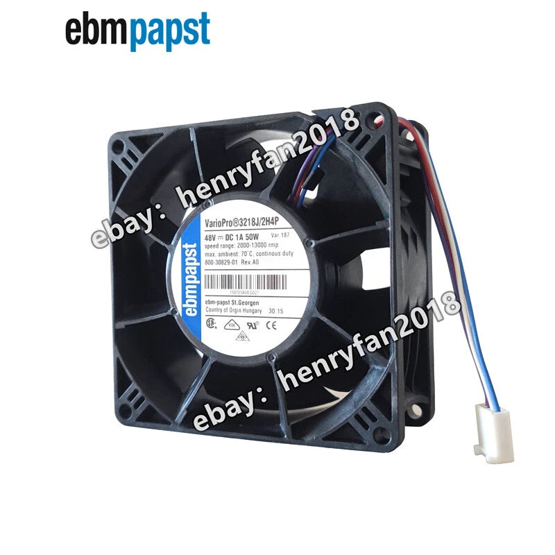 Ebmpapst 3218J/2H4P Axial Fan 48VDC 50W 1.0A 92*92*38MM 4-Pin PWM cooling Fan