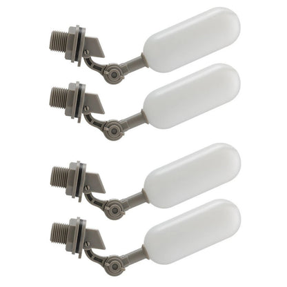 4pcs 1/2" Ball Float Valve Adjustable Arm Water Level Control Auto Fill Stop