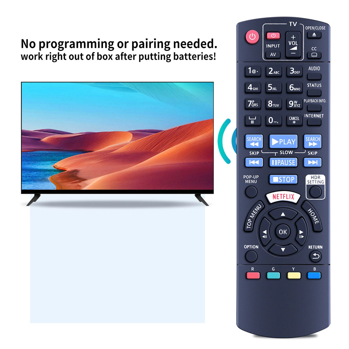 N2QAYB001206 Remote Control For Panasonic Player IR6 DPUB820K