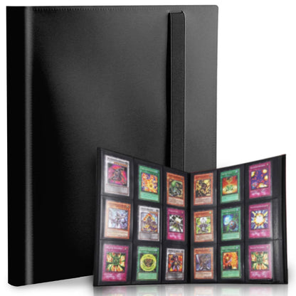 Card Binder, 9 Pocket Trading 12.5 inches x 9.65 x 0.5 inches, Black