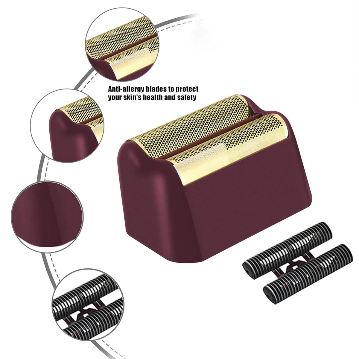 1 Pack Professional 5 Star Series Finale Shaver Replacement Foil and Red-6