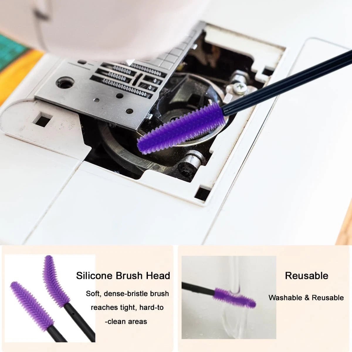 21 Pieces Sewing Machine Cleaning Kit,Sewing Repair Tools purple