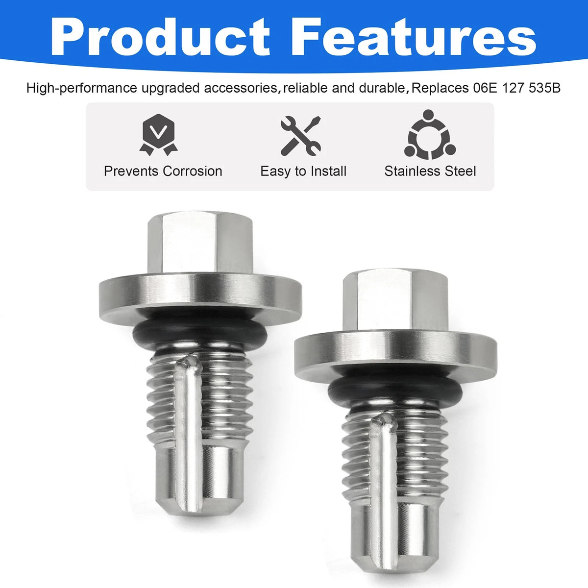Stainless Steel Supercharger Bleeder Screw Kit for Audi A6 A7 A8 Q5 S4 S5 SQ5