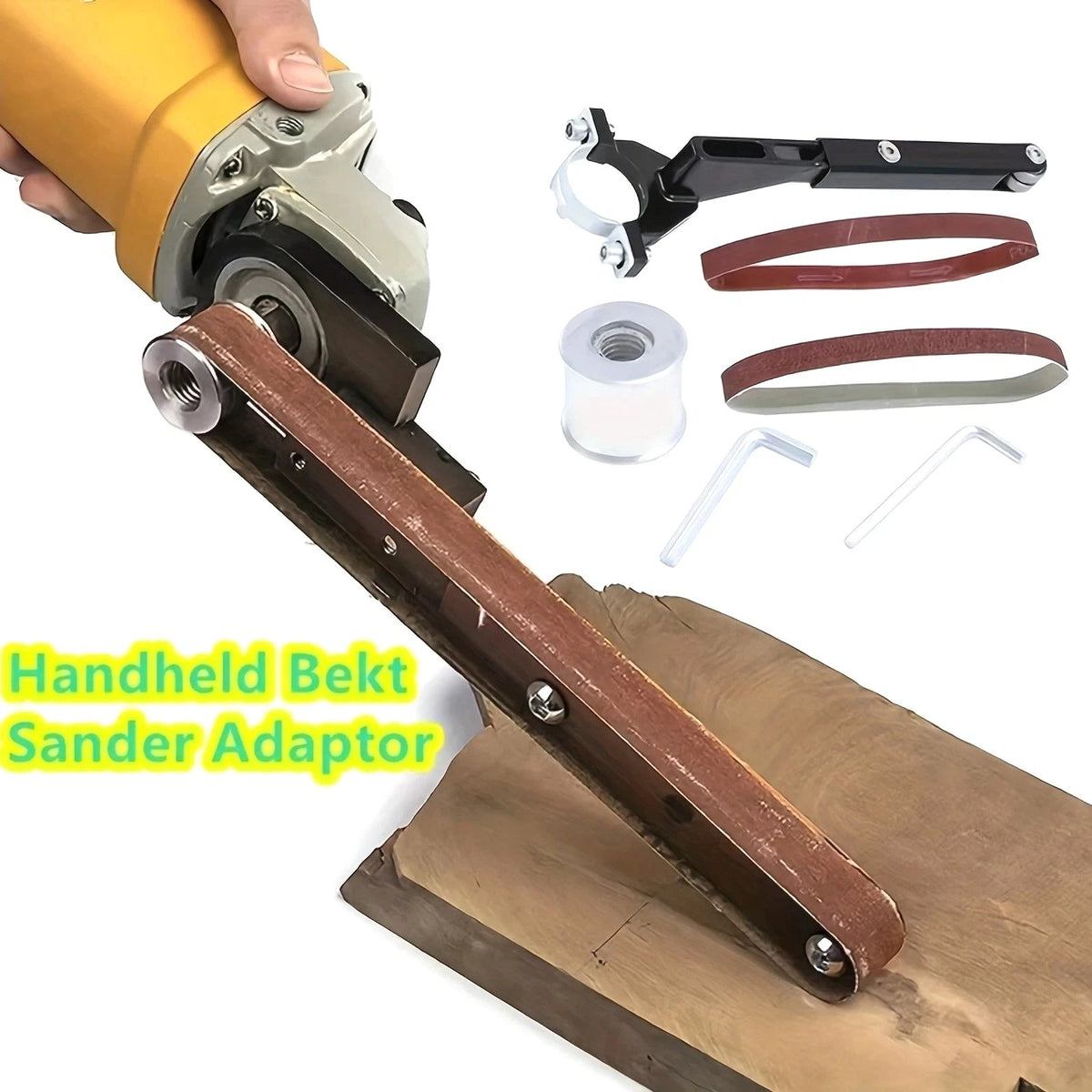 Angle Grinder to Sander Belt Adapter Unit For Metal Wood Sanding Polishing Kit