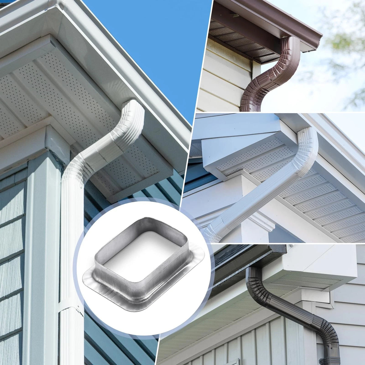VYH 2" x 3" Rain Gutter Downspout Drop Outlet Aluminum K x 3", primary