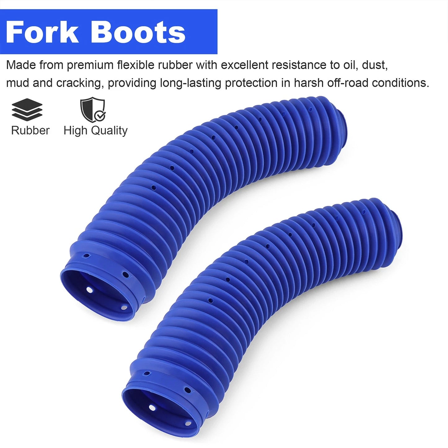 Set of 2 Front Fork Dust Boots for Honda CR125R CR250R CR500R XR600R 1985-1987