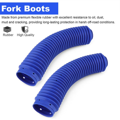 Set of 2 Front Fork Dust Boots for Honda CR125R CR250R CR500R XR600R 1985-1987