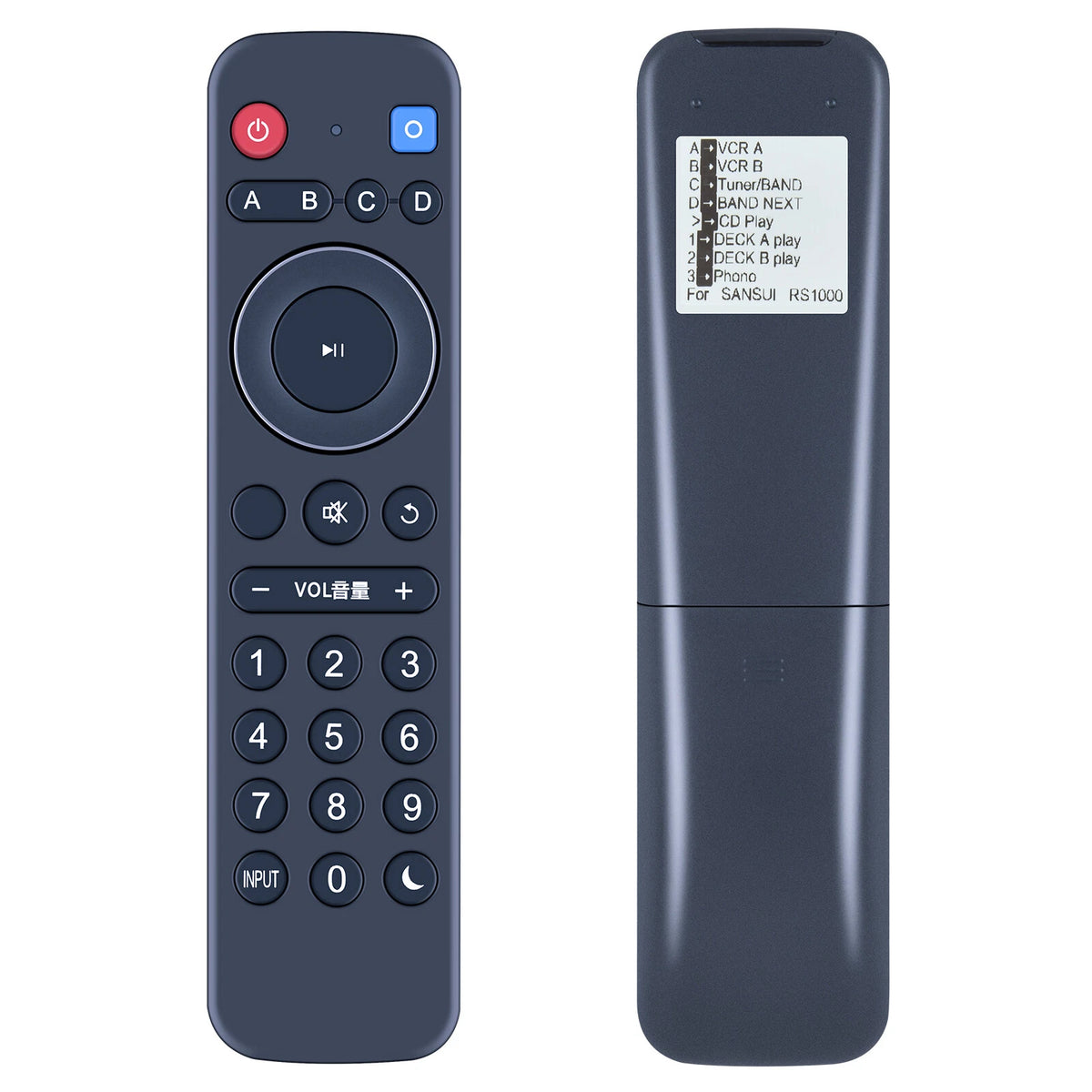 Replacement Remote Control For SANSUI RS-1000 RTRS1000