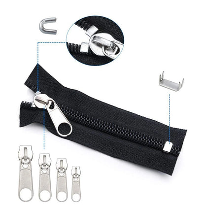 EuTengHao 169Pcs Zipper Repair Kit Replacement Silver/Gold/Black