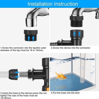 AYNEFY Fish Tank Water Changer Faucet Adapter, Aquarium with 3...