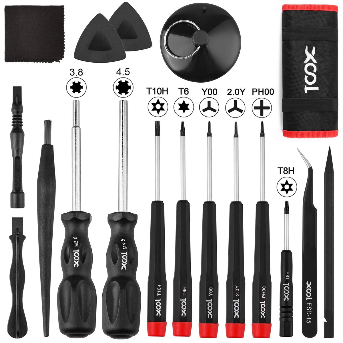 XOOL 17-in-1 Gamebit & Tri-Wing Screwdriver Repair Tool Kit, 17 in 1, Black