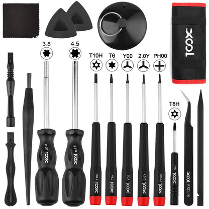 XOOL 17-in-1 Gamebit & Tri-Wing Screwdriver Repair Tool Kit, 17 in 1, Black